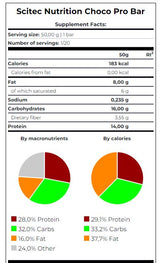 Scatola barrette Choco Pro/20 x 50 g