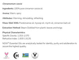 Olio di Cassia alla cannella | Cinnamomum Cassia pura al 100% - 10 ml