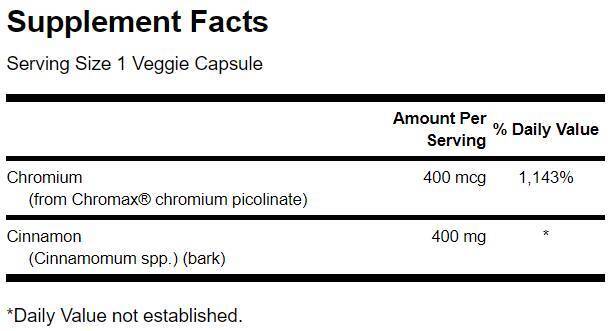 Cannella & Cromo con Chromax 400,4 mg - 60 capsule