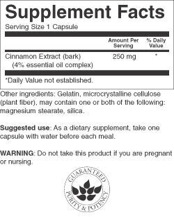 Estratto di cannella 250 mg - 90 capsule