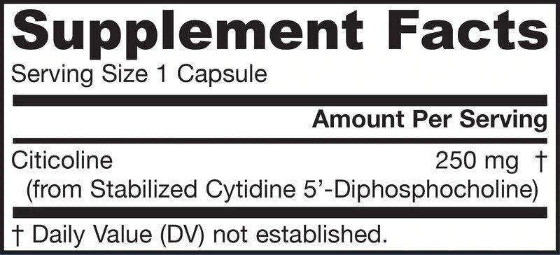 Citicolina (colina CDP) 250 mg./60 capsule.