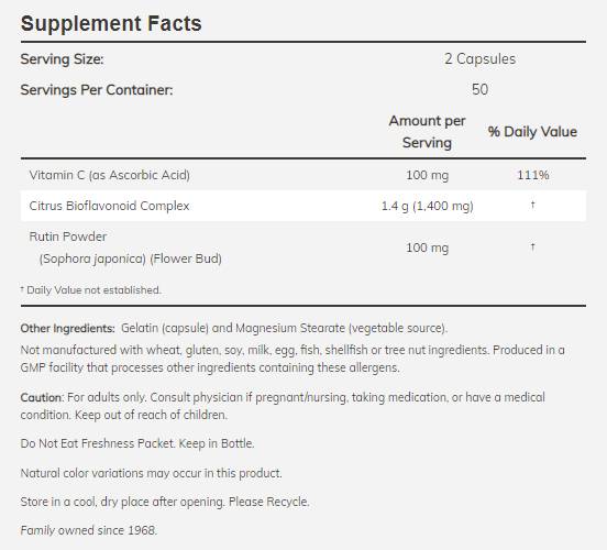 Bioflavonoidi degli agrumi 700 mg - 100 capsule