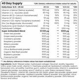Collagene con Retinolo, Ialuronico, CoQ10 - (20/40 dosi, 500 ml)