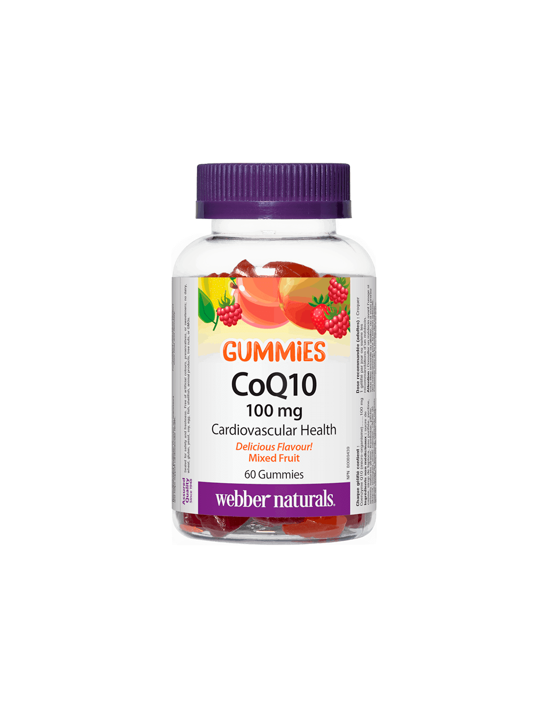 CoQ10 Gummies/Coenzima Q10 100 mg, 60 compresse gelatinose <tc>Webber Naturals</tc>