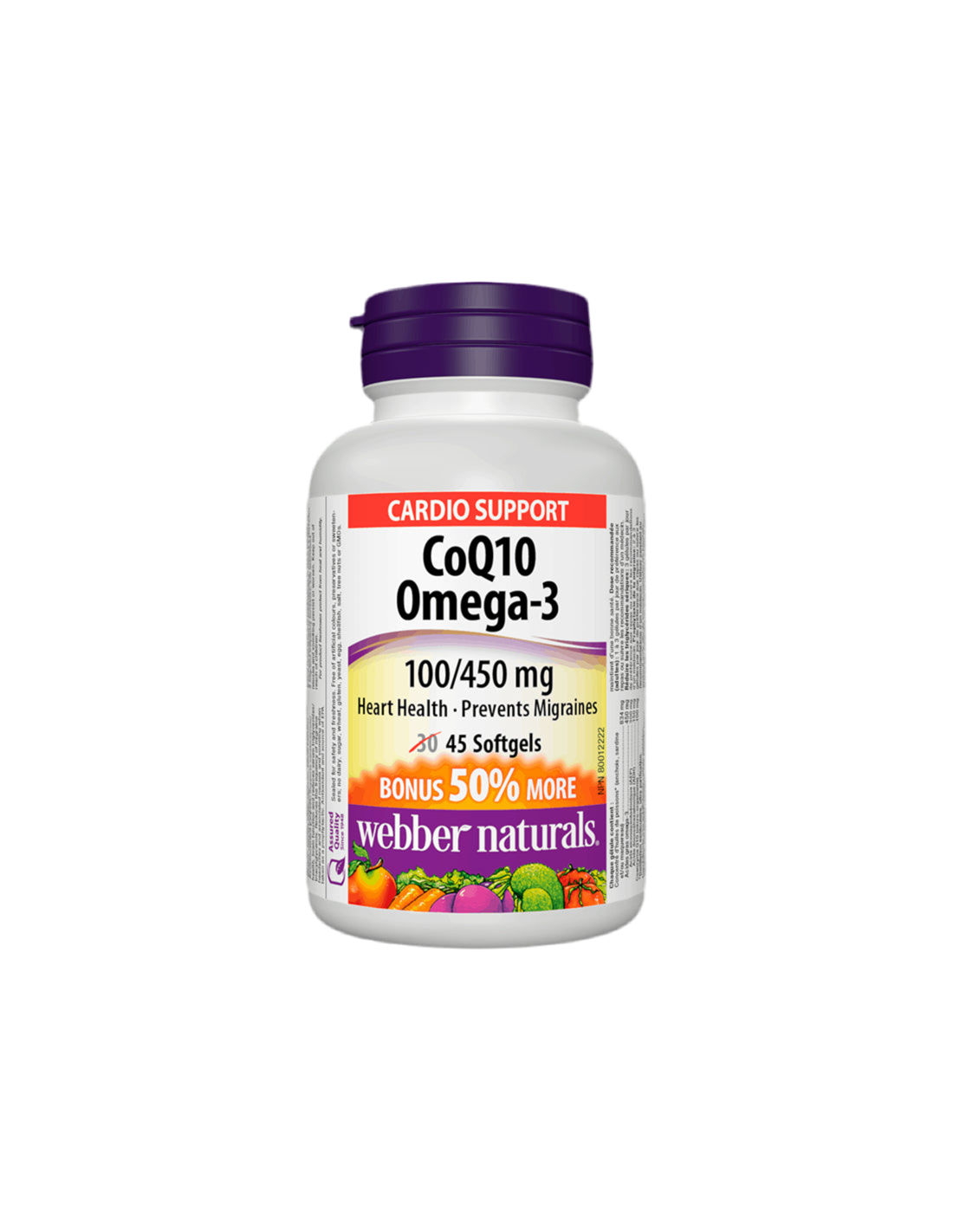 CoQ10 & Omega-3/Coenzima Q10 100 mg + Omega-3 450 mg x 45 capsule molli