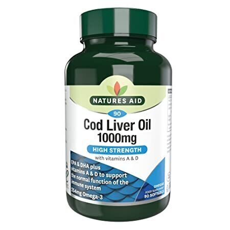 Olio di fegato di merluzzo 1000 mg 90 capsule molli NaturesAid