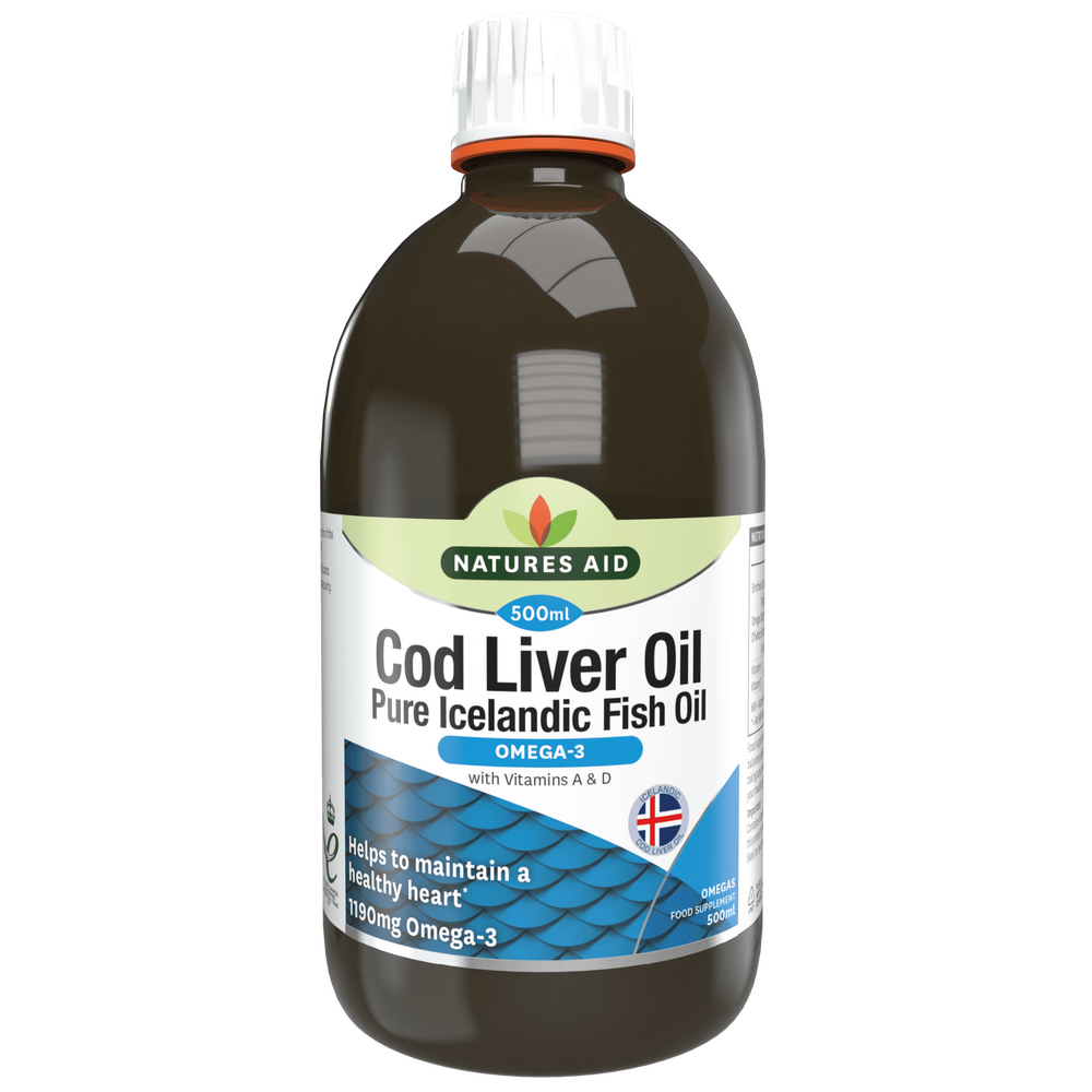 Olio di fegato di merluzzo liquido 500 ml NaturesAid