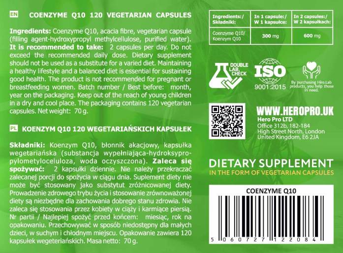 Coenzima Q10 puro | CoQ10 600 mg - 120 capsule