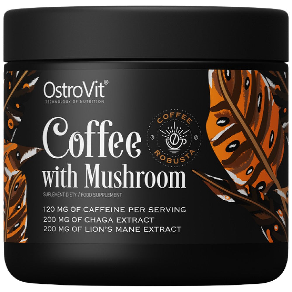 Caffè ai Funghi | Robusta Naturale con Chaga, Criniera di Leone, Caffeina e L-Teanina 150 grammi