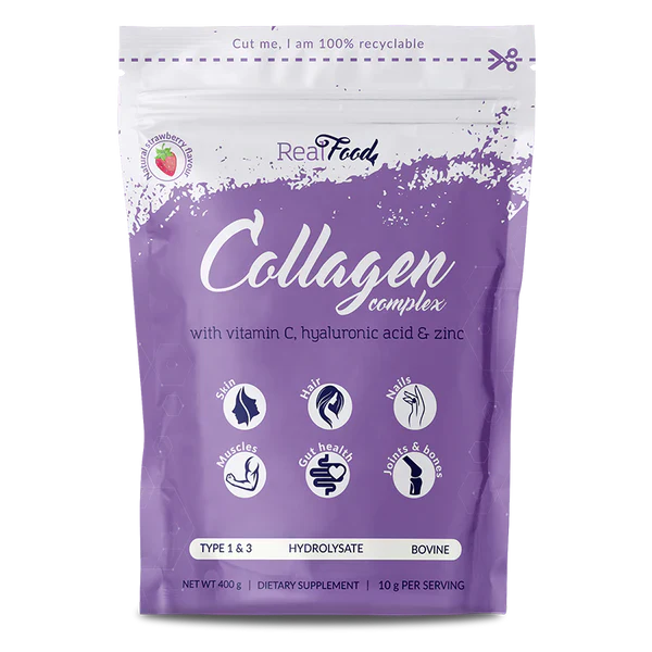 Complesso di collagene con acido ialuronico, vitamina C e zinco – 9400 g per dose, 400 g (40 dosi)