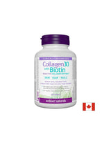 Collagen30® con Biotina/Collagene (peptidi di collagene bioattivi) con biotina, 120 compresse <tc>Webber Naturals</tc>