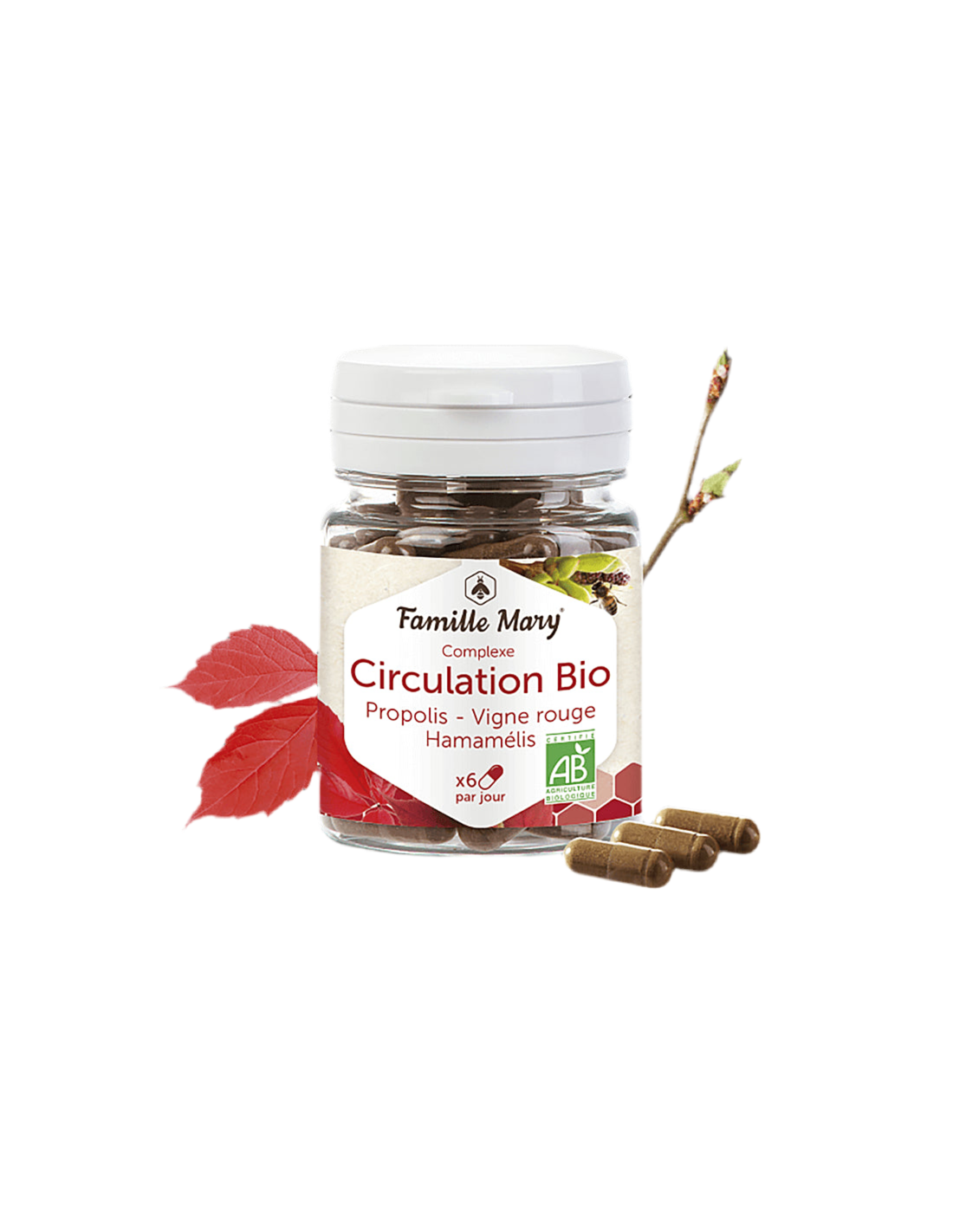 Complexe circolazione bio - Biocomplesso per migliorare la circolazione sanguigna nella congestione venosa, 60 capsule Famille Mary