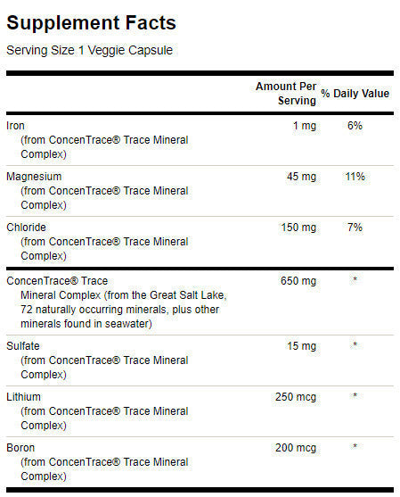 ConcenTrace Trace Mineral Complex - 60 capsule