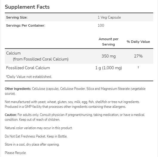 Calcio Corallo 1000 mg - 250 capsule