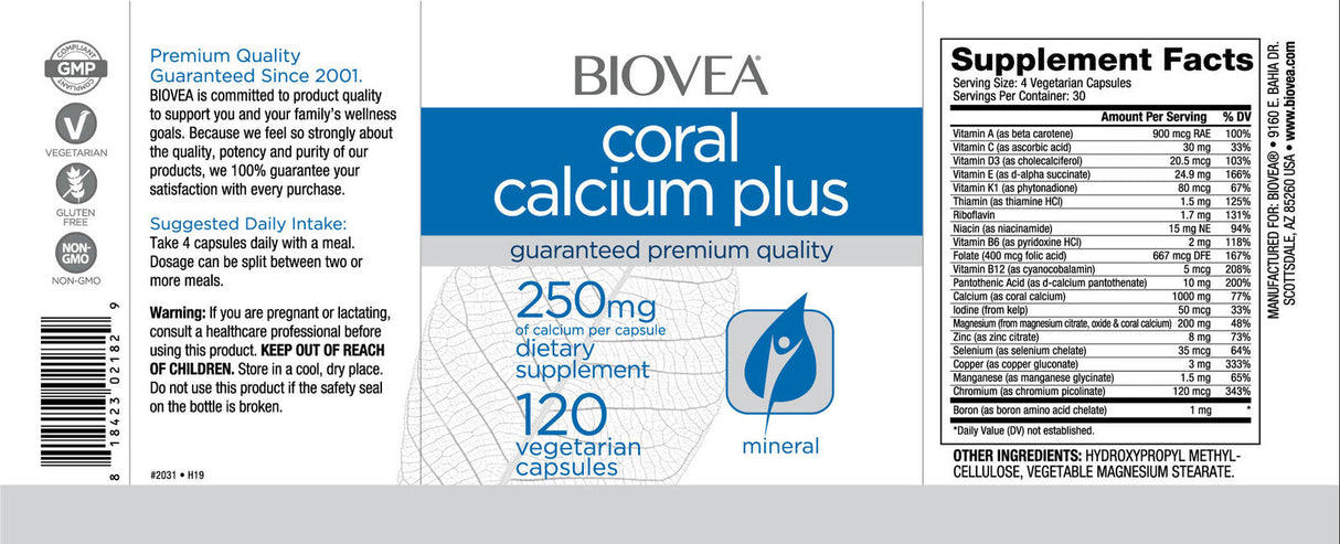 Coral Calcio Plus 1000 mg/120 Capsule