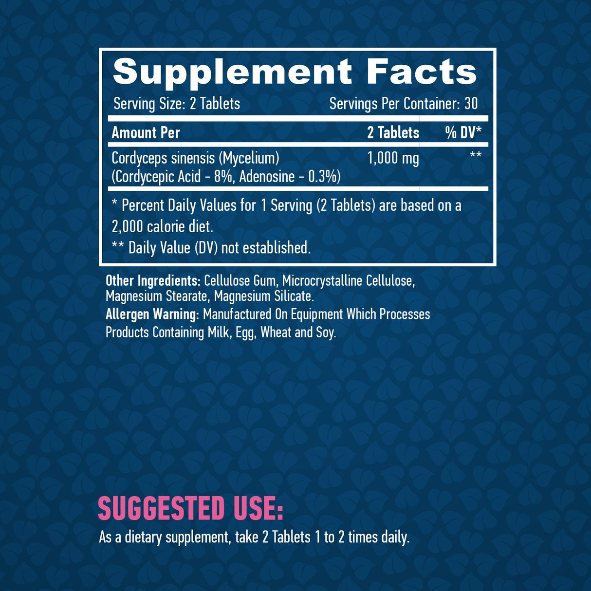 Cordyceps 500 mg/60 compresse.