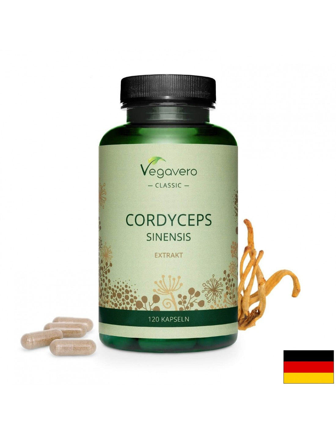 Cordyceps Sinensis Ektrakt/Estratto di Cordyceps, 120 capsule, 100% vegano <tc>Vegavero</tc>