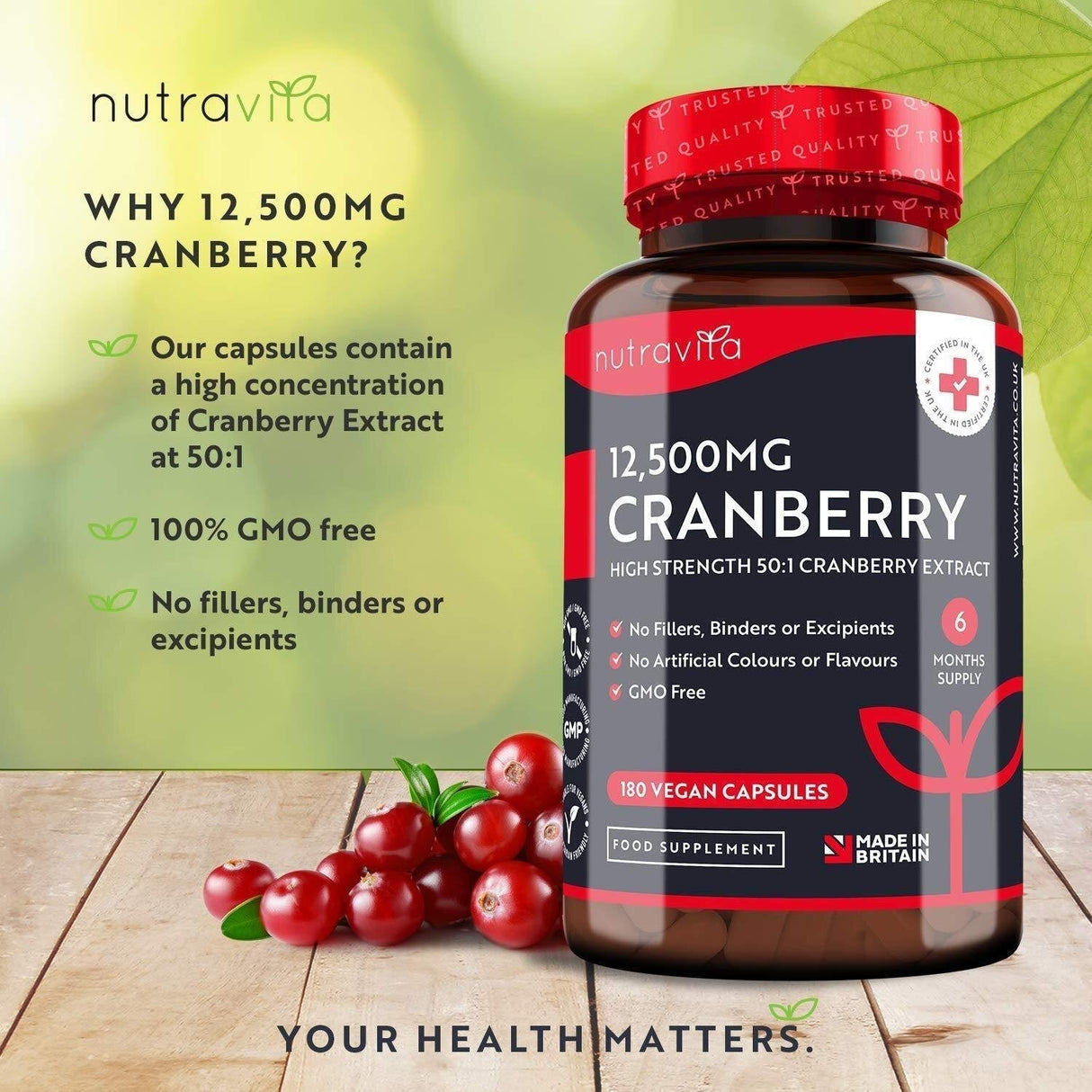 Mirtillo Rosso - Mirtillo Rosso 12500 mg 180 capsule vegane