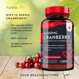 Mirtillo Rosso - Mirtillo Rosso 12500 mg 180 capsule vegane