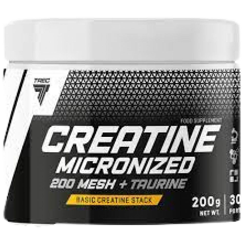Creatina Micronizzata 200 Mesh + Taurina | Polvere di creatina monoidrato di alta qualità - 200 grammi