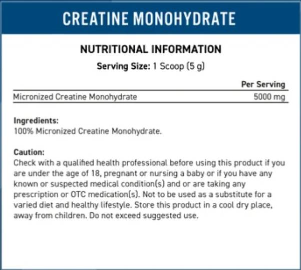 Creatina monoidrato - 500 grammi