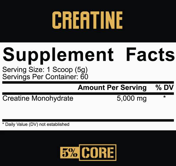 Creatina monoidrato in polvere | Serie Core: 300 grammi