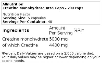 Creatina Monoidrato Xtra Caps 200 capsule