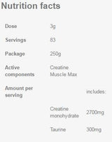 Creatina Muscle Max - 250 grammi