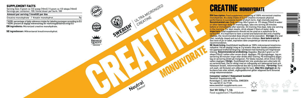 Creatina monoidrata/extra micronizzata - 250 grammi