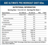 Abe Shot | Tutto nero tutto pre -allenamento - 12 x 60 ml
