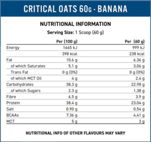 Avena critica | Porridge Proteico On-The-Go 60 grammi