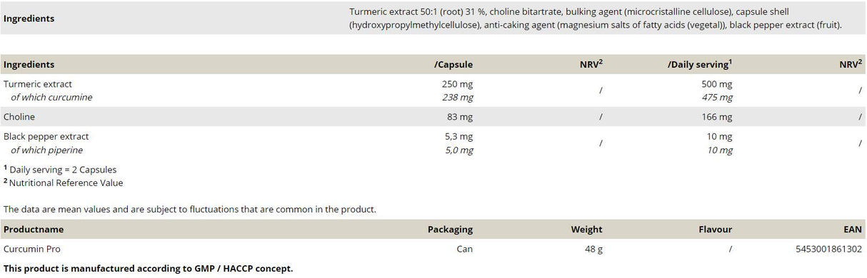Curcumina Pro - 60 capsule