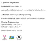 Olio di cipresso | Cupressus Sempervirens puro al 100% - 30 ml
