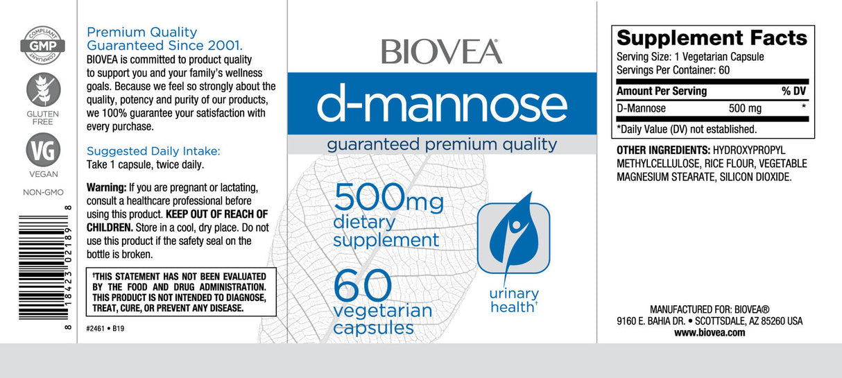 D-Mannosio 500 mg/60 Capsule