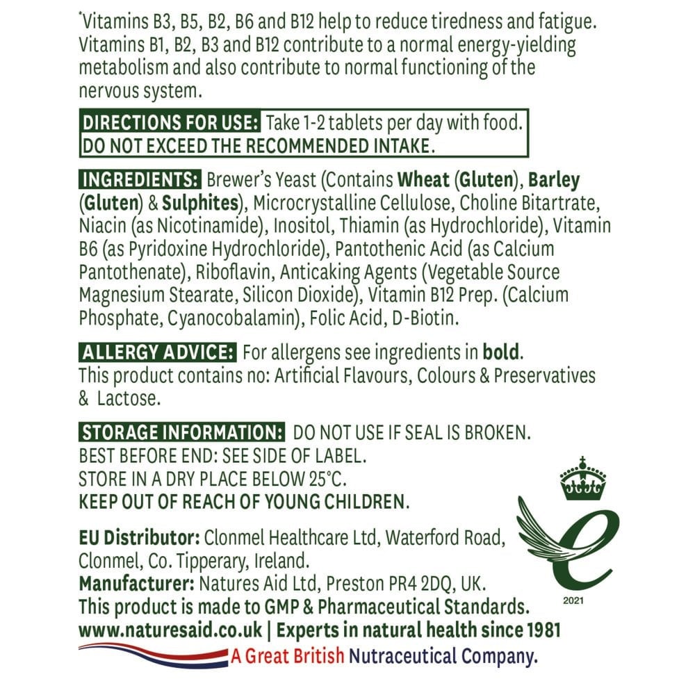 Complesso di vitamina B (Complesso di vitamina B) 90 compresse NaturesAid