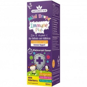 Formula immunitaria con gocce di sambuco per bambini (Mini Drops Immune Plus) 50ml NaturesAid