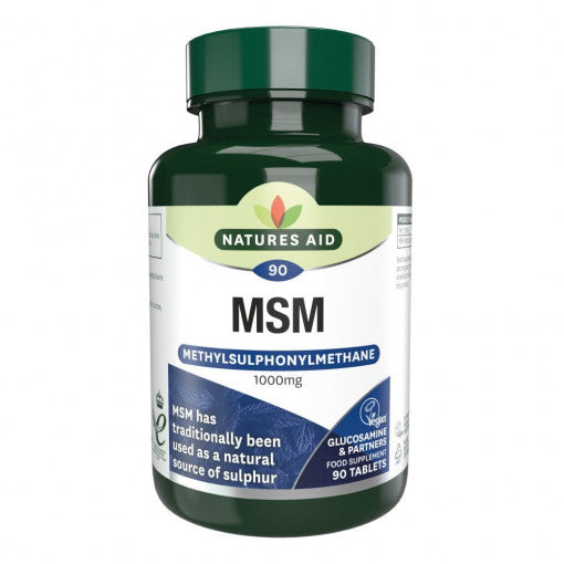 Metilsulfonilmetano MSM (Metilsulfonilmetano MSM) 1000mg 90 compresse NaturesAid