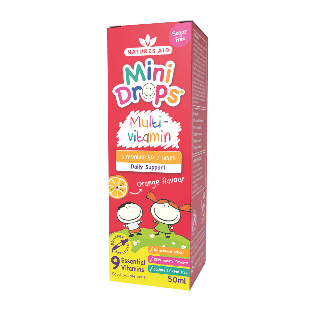 Gocce multivitaminiche per bambini (Mini Drops Multi-vitamin) 50ml NaturesAid
