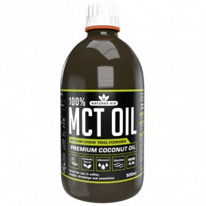 Trigliceridi a catena media da olio di cocco (olio MCT al 100%) 500 ml NaturesAid