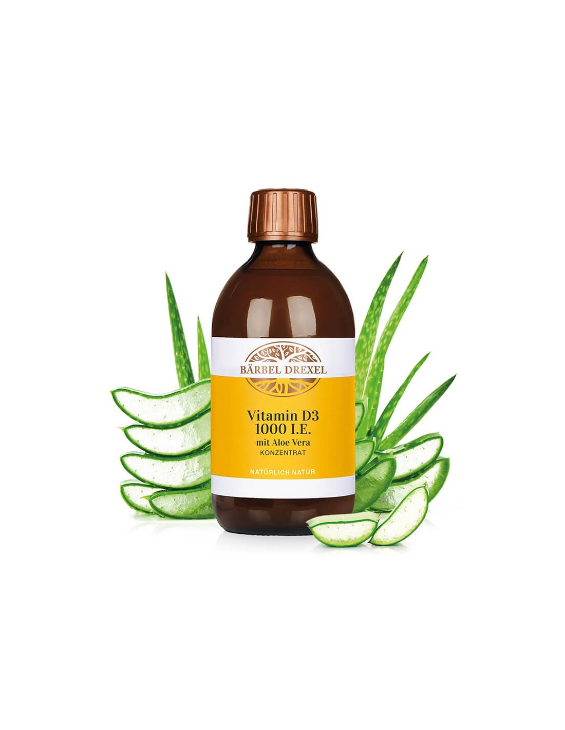 Vitamina D3 1000 UI + Aloe Vera - Forza per il sistema immunitario, ossa e denti, 300 ml. <tc>Bärbel Drexel</tc>