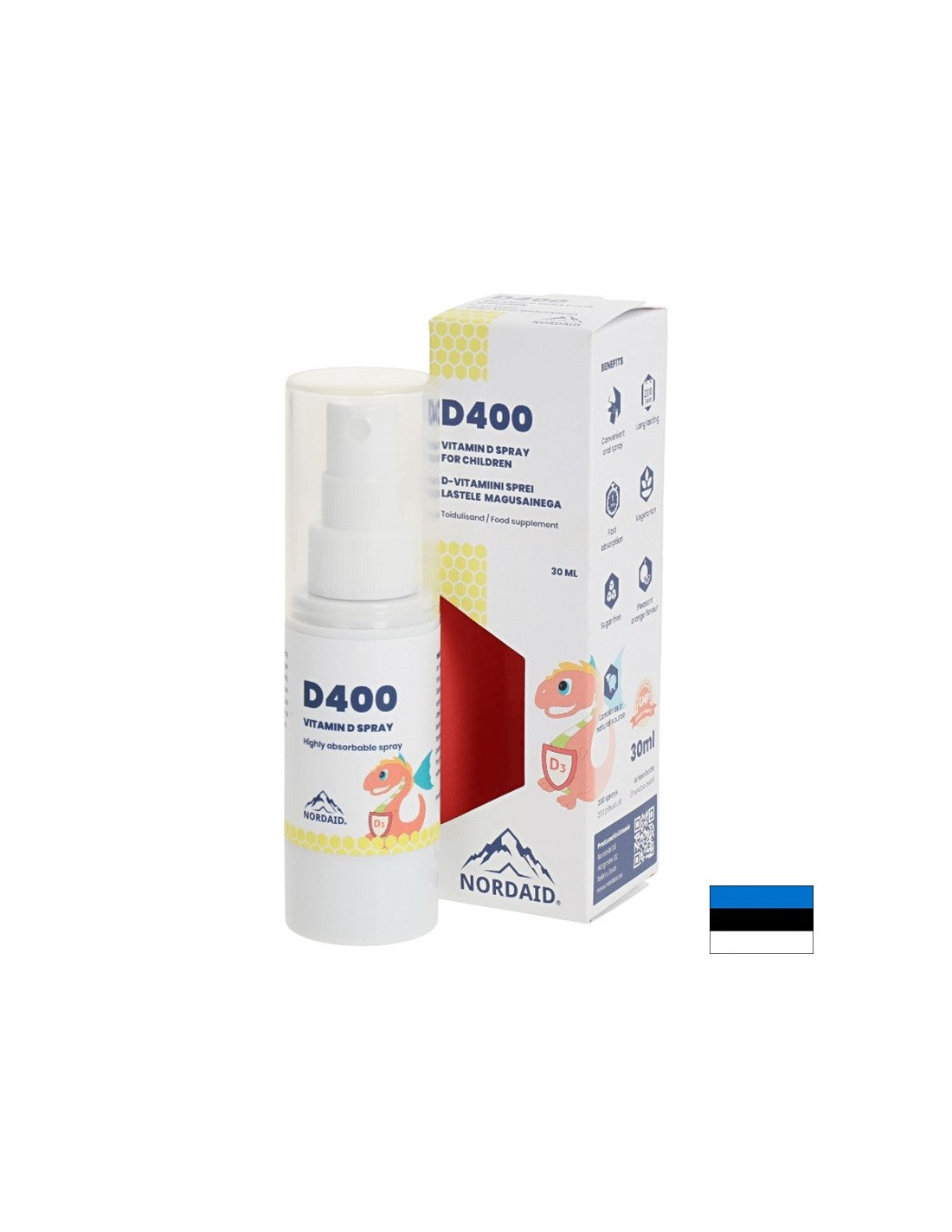 Ossa, denti e difese immunitarie - Vitamina D3 400 UI, spray orale, 30 ml/200 spruzzi <tc>Nordaid</tc>