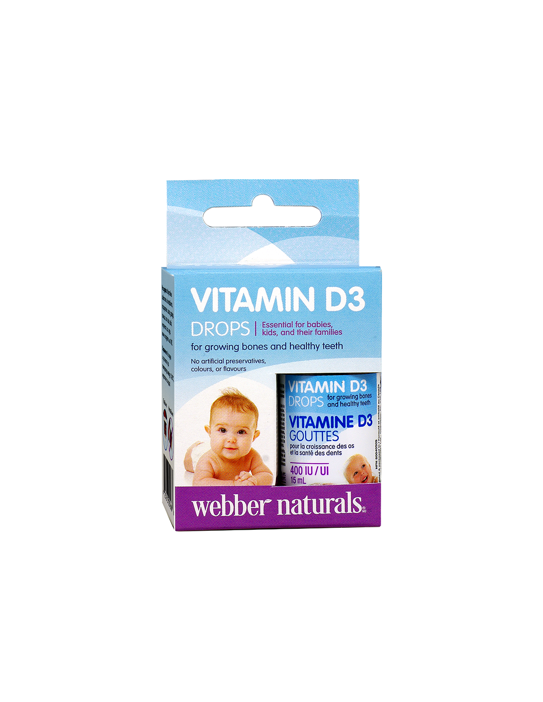 Vitamina D3 per neonati e bambini, 400 UI x 15 ml/500 dosi