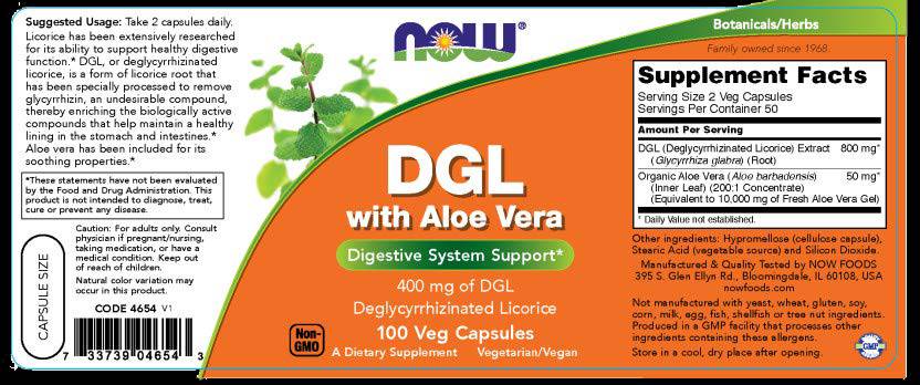 DGL Con Aloe Vera - 100 capsule