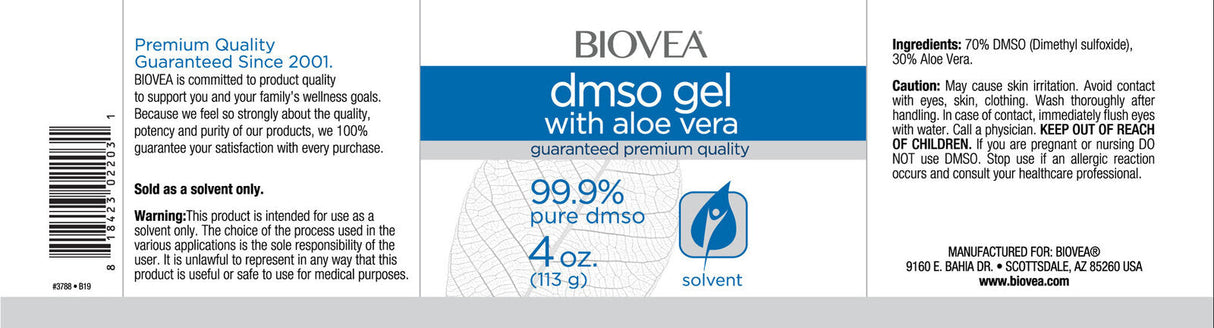 Gel DMSO con Aloe Vera/118 ml