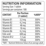 Complesso di vitamina B - 100 compresse