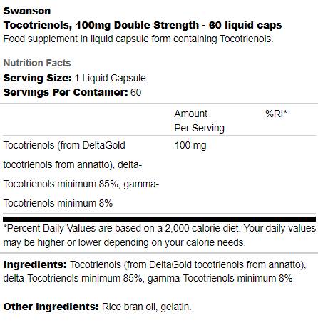 Tocotrienoli a doppia potenza 100 mg 60 capsule di gel