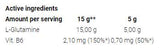Polvere di l-glutammina | Glutammina micronizzata con VIT. B6 - 450 grammi