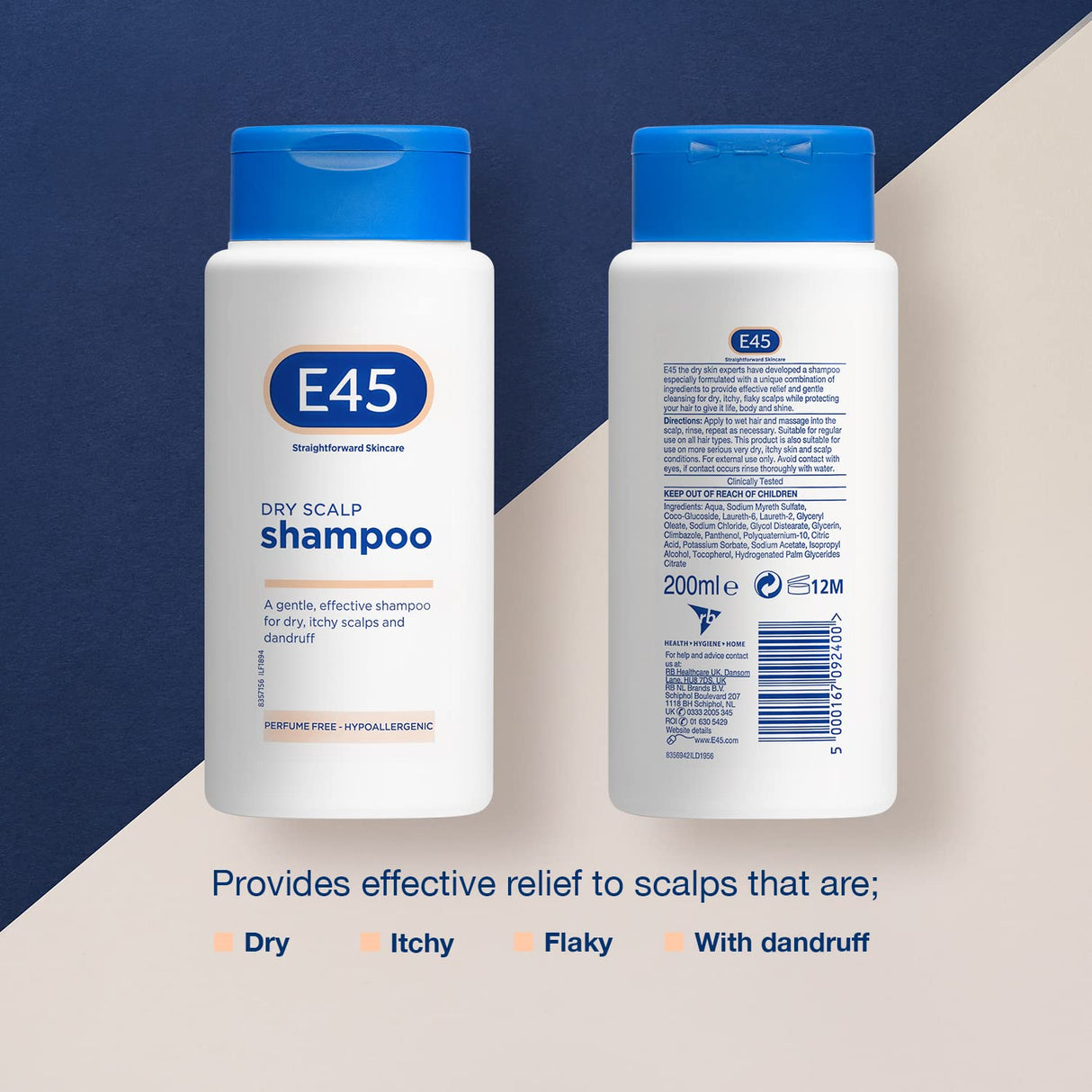 E45 shampoo dermatologico contro il cuoio capelluto a secco - 200 ml