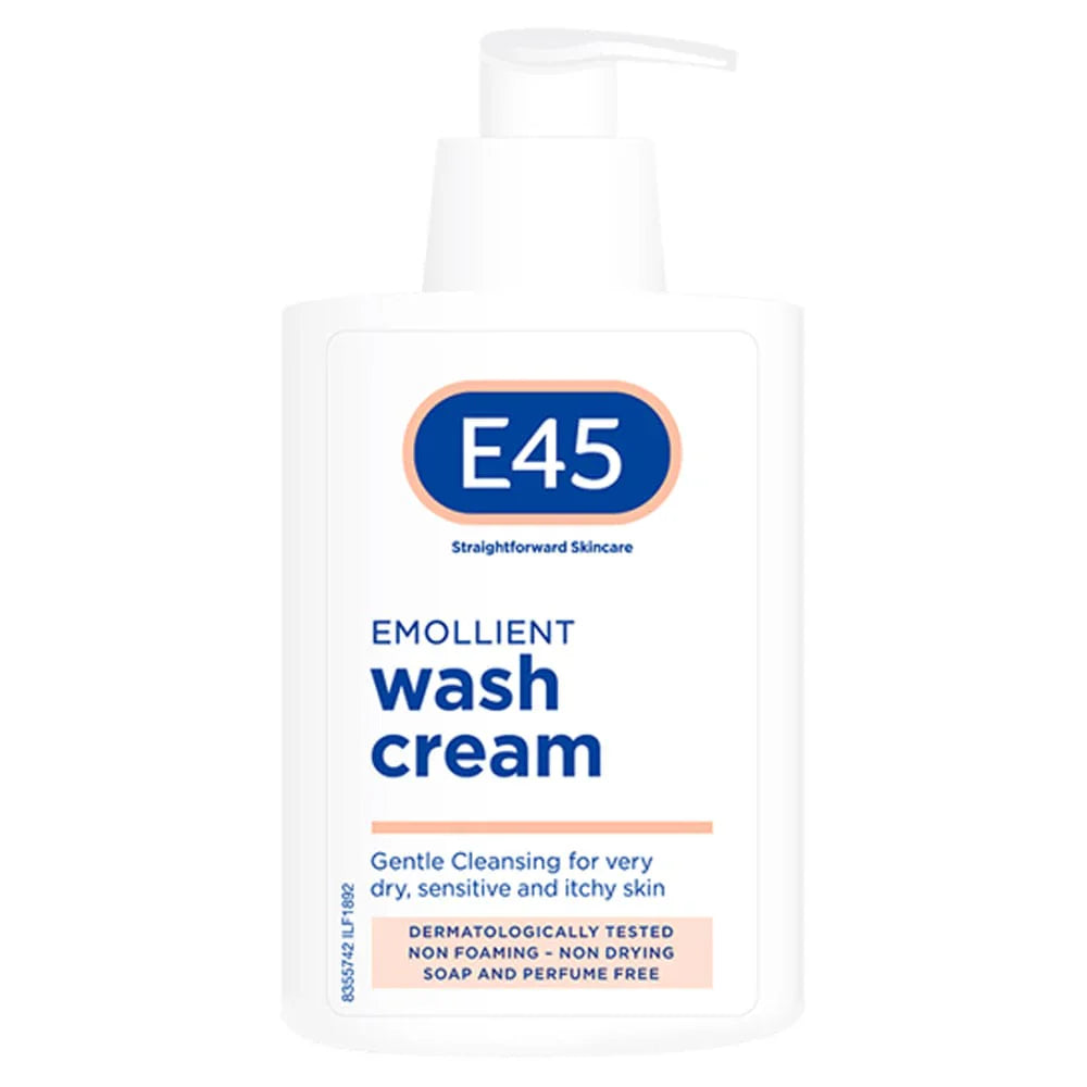 Crema detergente emolliente E45 per pelle secca, sensibile e pruriginosa - 250 ml
