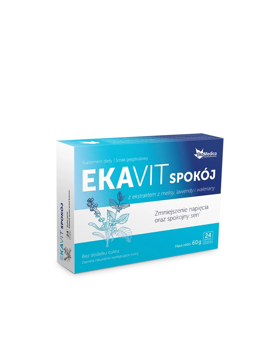 EKAVIT Formula per il sistema nervoso con melissa, estratto di lavanda e valeriana, 24 losanghe